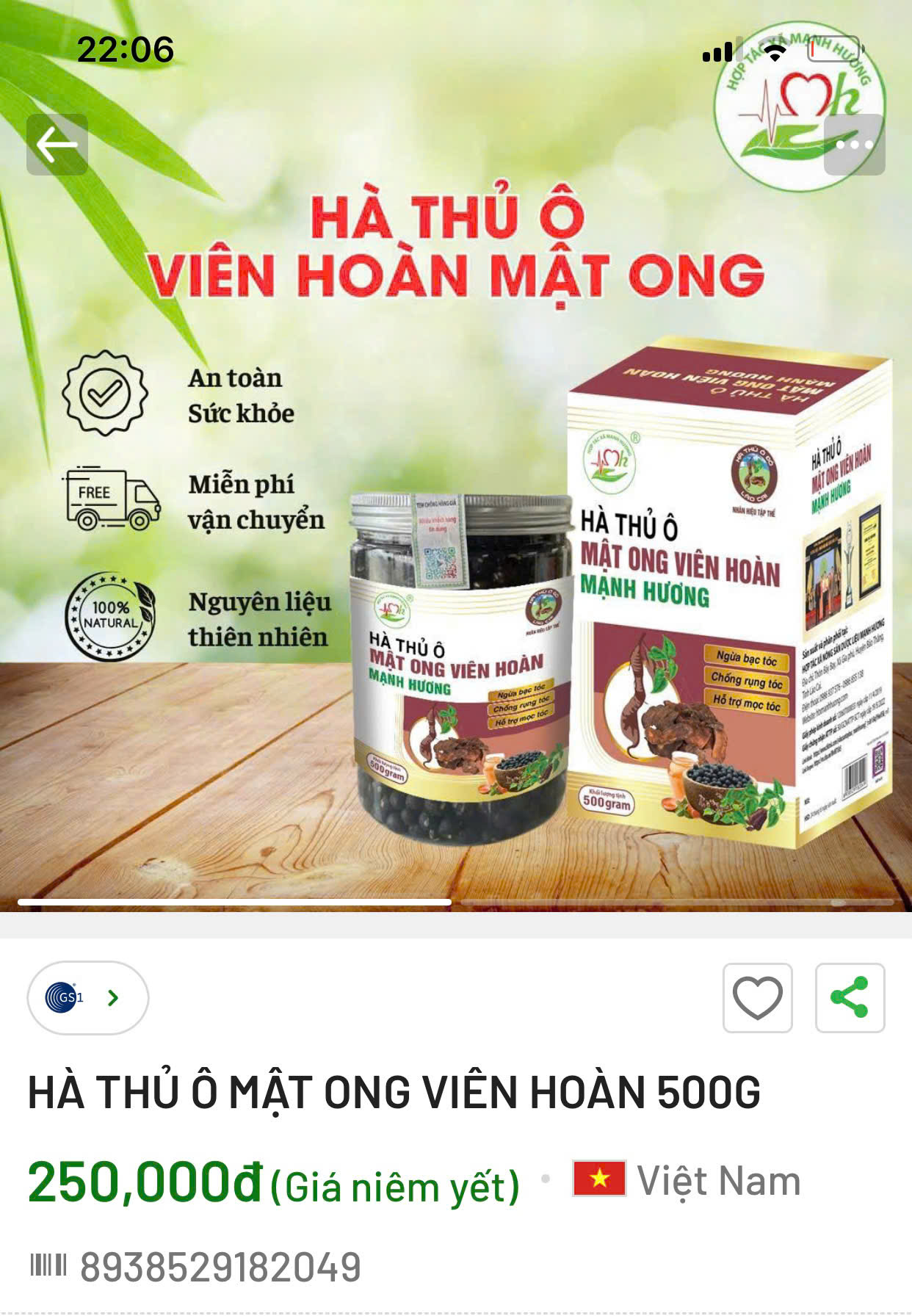Hà thủ ô mật ong
